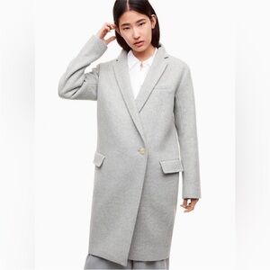 Aritzia The Group Babaton Wintour Wool Cashmere Blend Coat Grey Sz Small